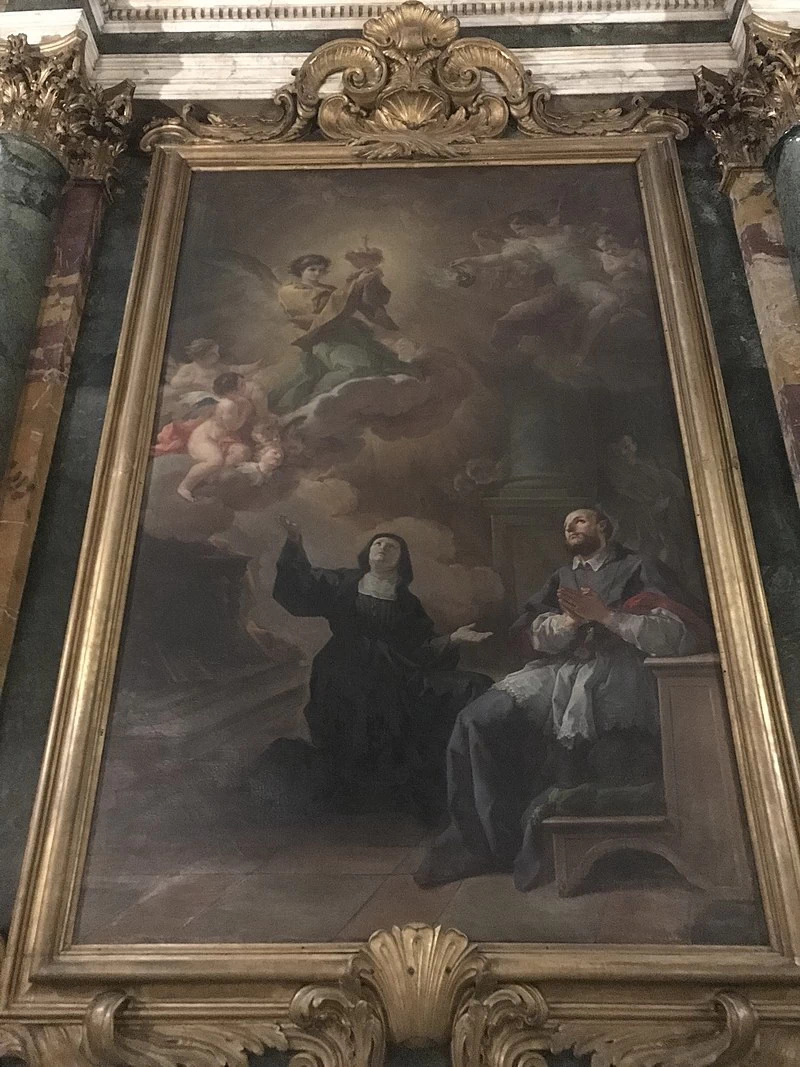 Santa Giovanna Francesca di Chantal e San Francesco di Sales in adorazione del Cuore di Gesù - Santa Bárbara, Madrid